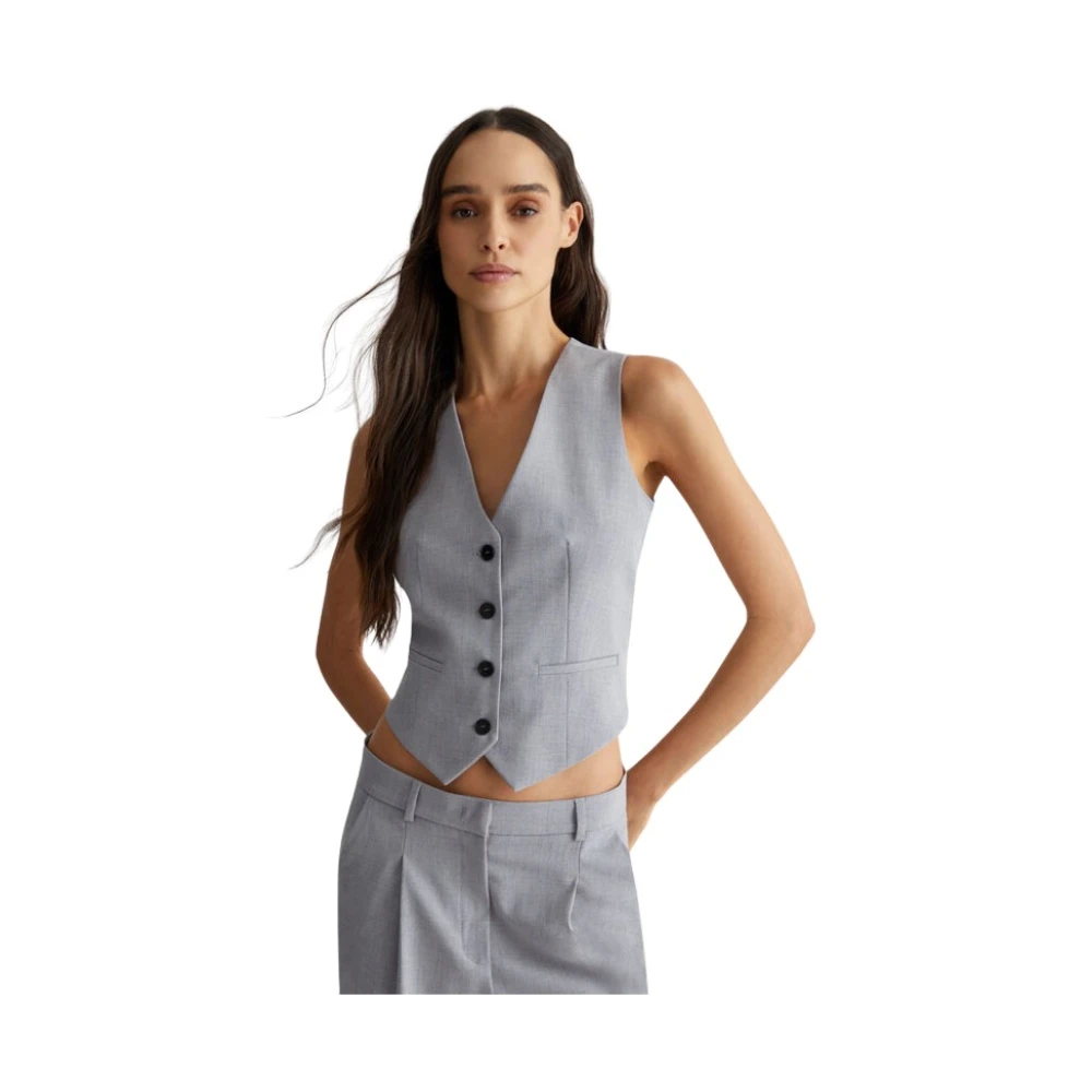 Liu Jo Twill Gilet Array Large Gray Dames