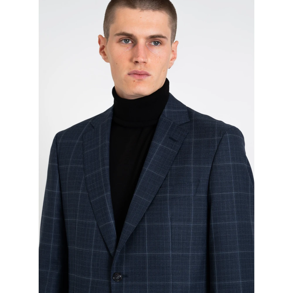 Hugo Boss Klassieke Wollen Blazer Blue Heren