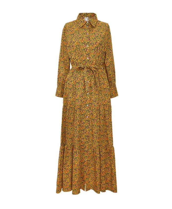 robe-jaune-a-fleurs-volants