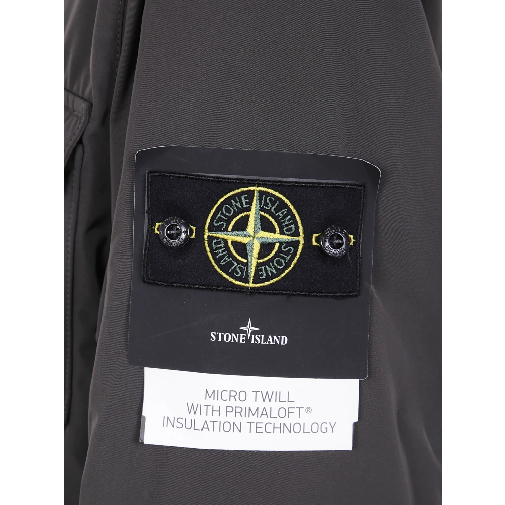 Stone Island Stijlvolle Jas voor Mannen Gray Heren