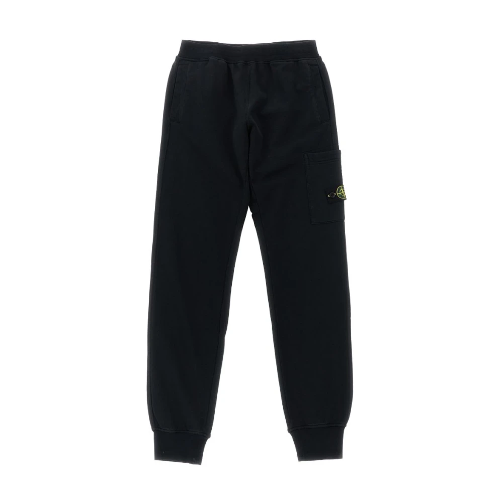Stone Island Black Sweatpants, Male, 8 Y, Cotton Joggers