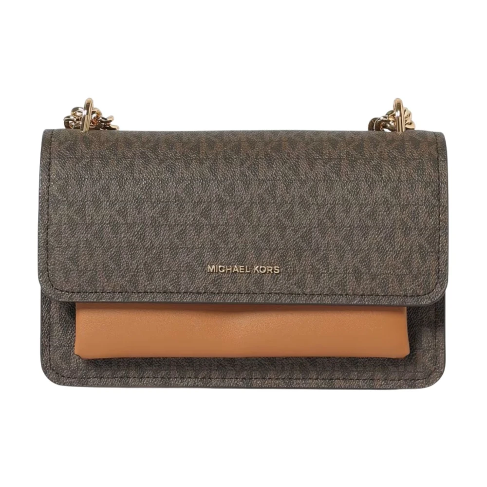 Michael Kors Women's Brown Claire Large Signature Logo Shoulder Bag - Shoulder Bags - One Size - Bags