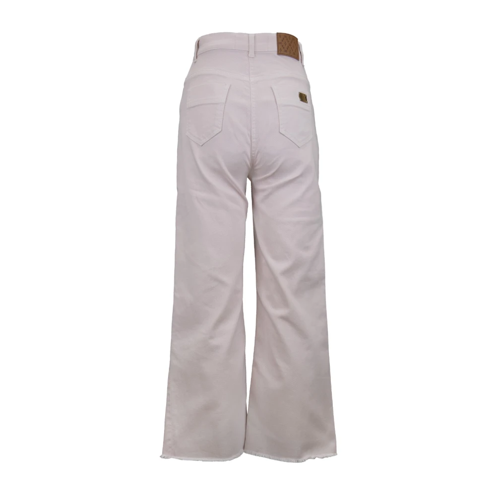 Elisabetta Franchi Ritssluiting Knoop Dames Jeans Pink Dames