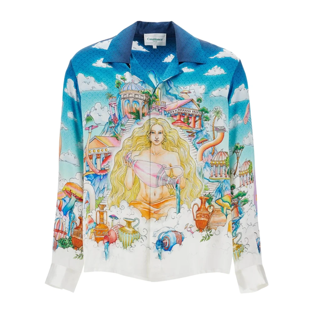 Casablanca Zijden Satijnen Overhemd Multicolor Heren