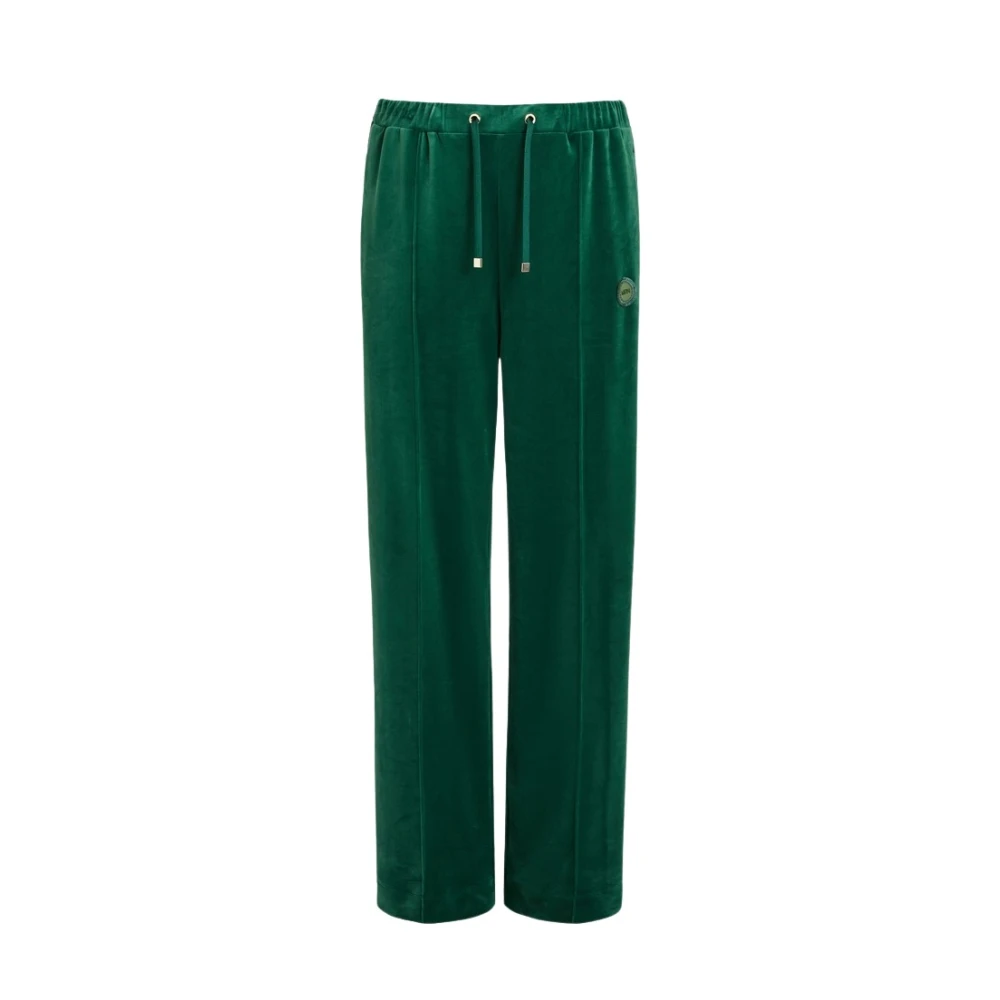 Marina Rinaldi Chenille Wijde Pijp Broek Green Dames