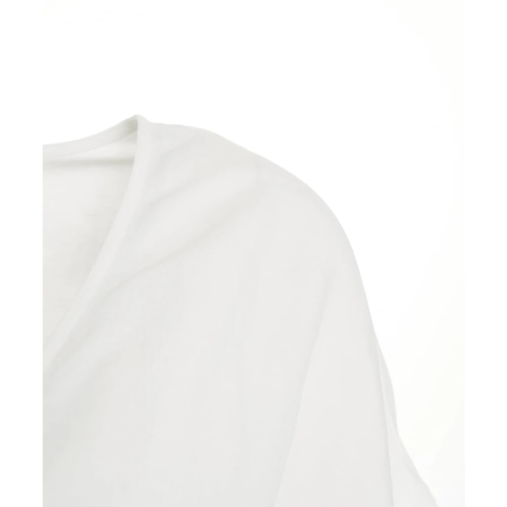 8pm Wit Linnen V-Hals T-Shirt White Dames