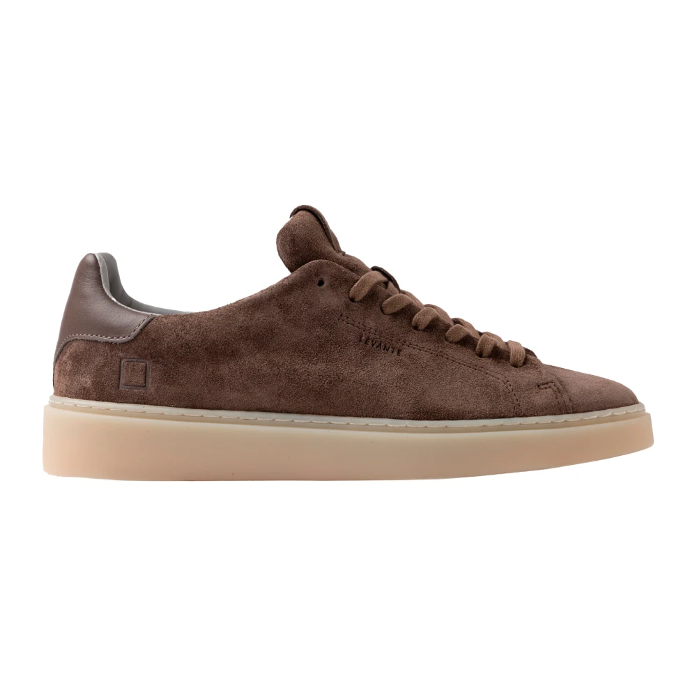 D.a.t.e. Leren sneakers met verhoogde binnenzool Heren Schoenen Bruin