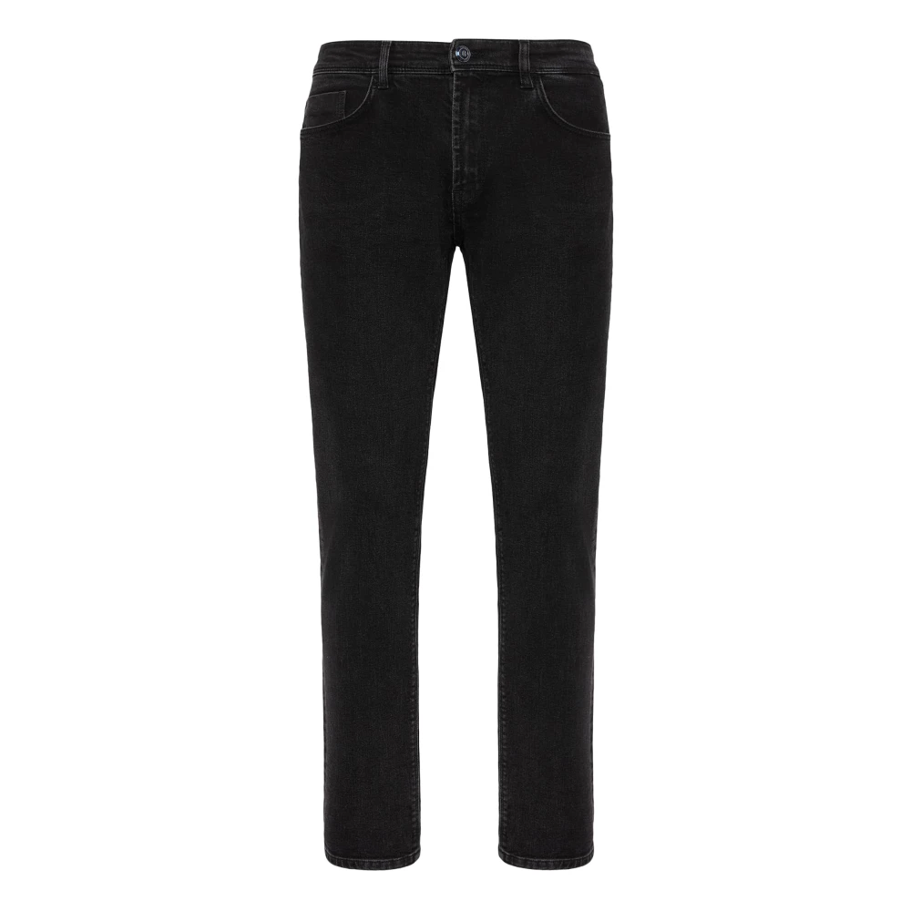 Boggi Milano Stretch Denim Jeans Black Heren