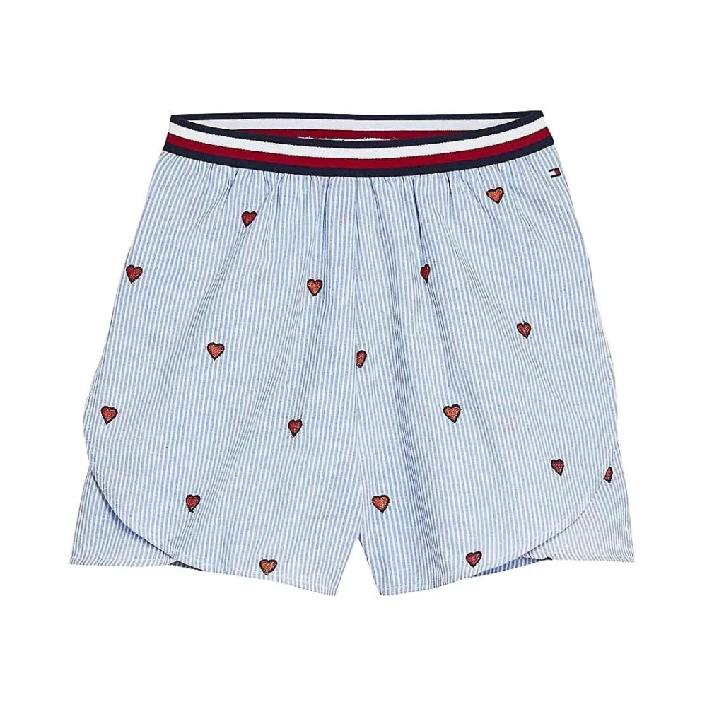 Tommy Hilfiger Girls Blue Striped Shorts - Shorts - 16 Y - Kids