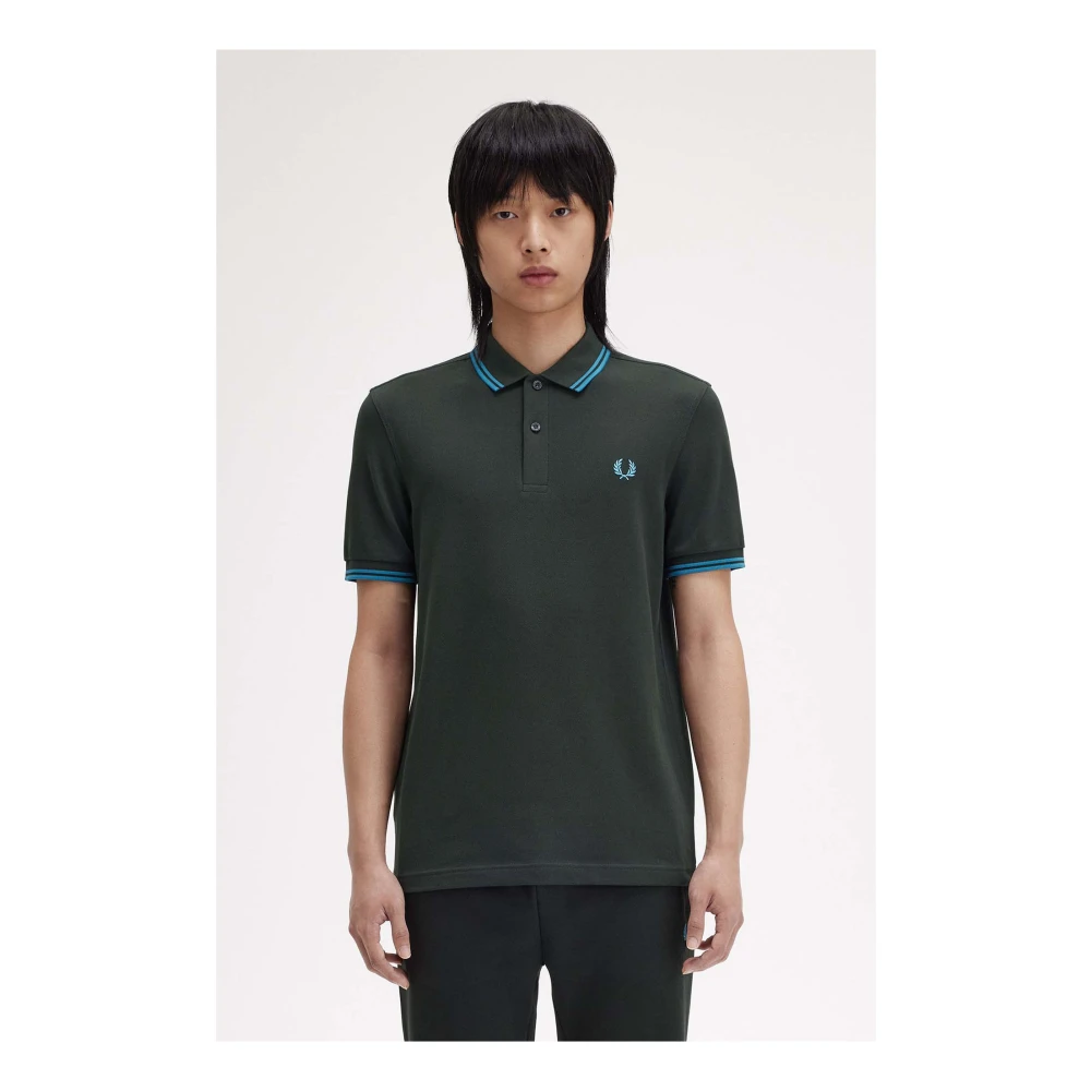 Fred Perry Twin Tipped Polo Shirt Green Heren
