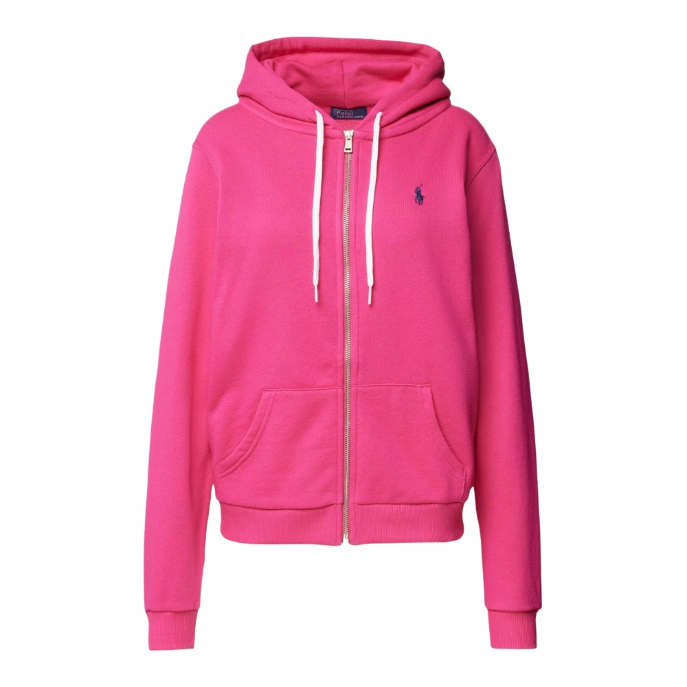 Polo Ralph Lauren Women's Pink Zip-Throughs,, Hoodie With Zipper Medium