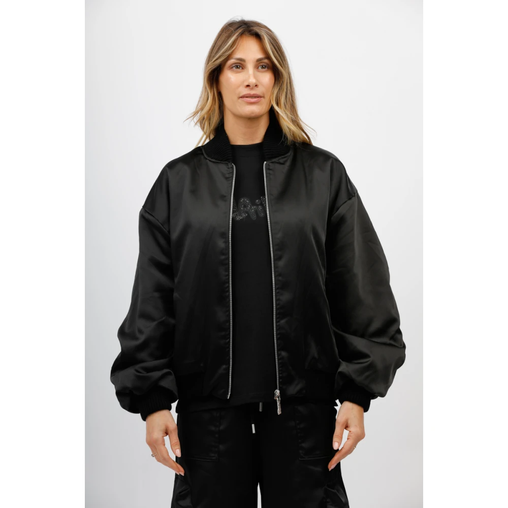 Disclaimer Glitter Logo Bomberjack Black Dames