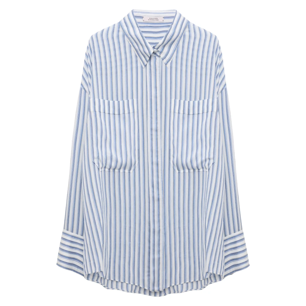 Dorothee Schumacher Women's Blue Striped Blouse For A Cool Look