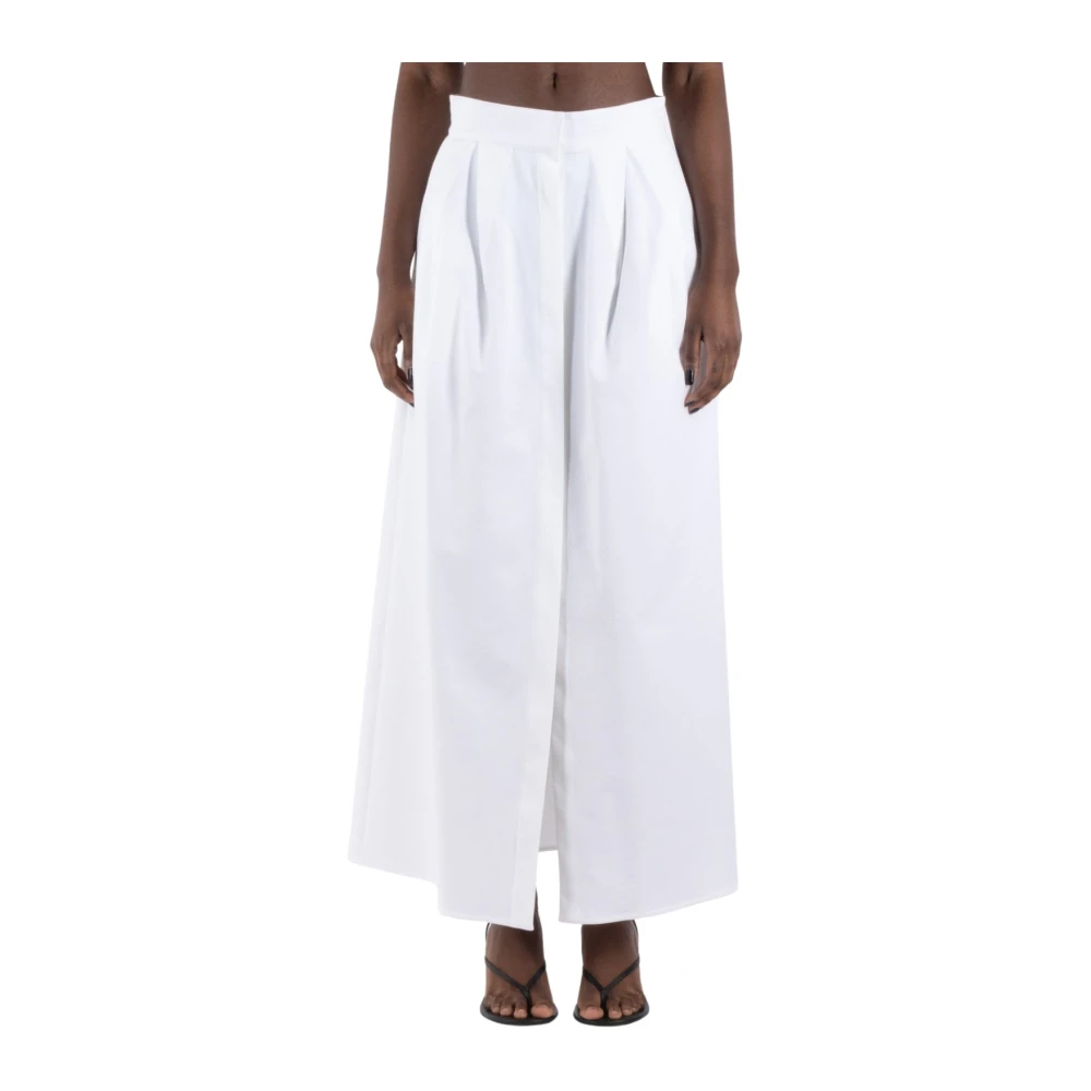 Max Mara Women's White Cotton Skirt - Maxi Skirts - S - Skirts
