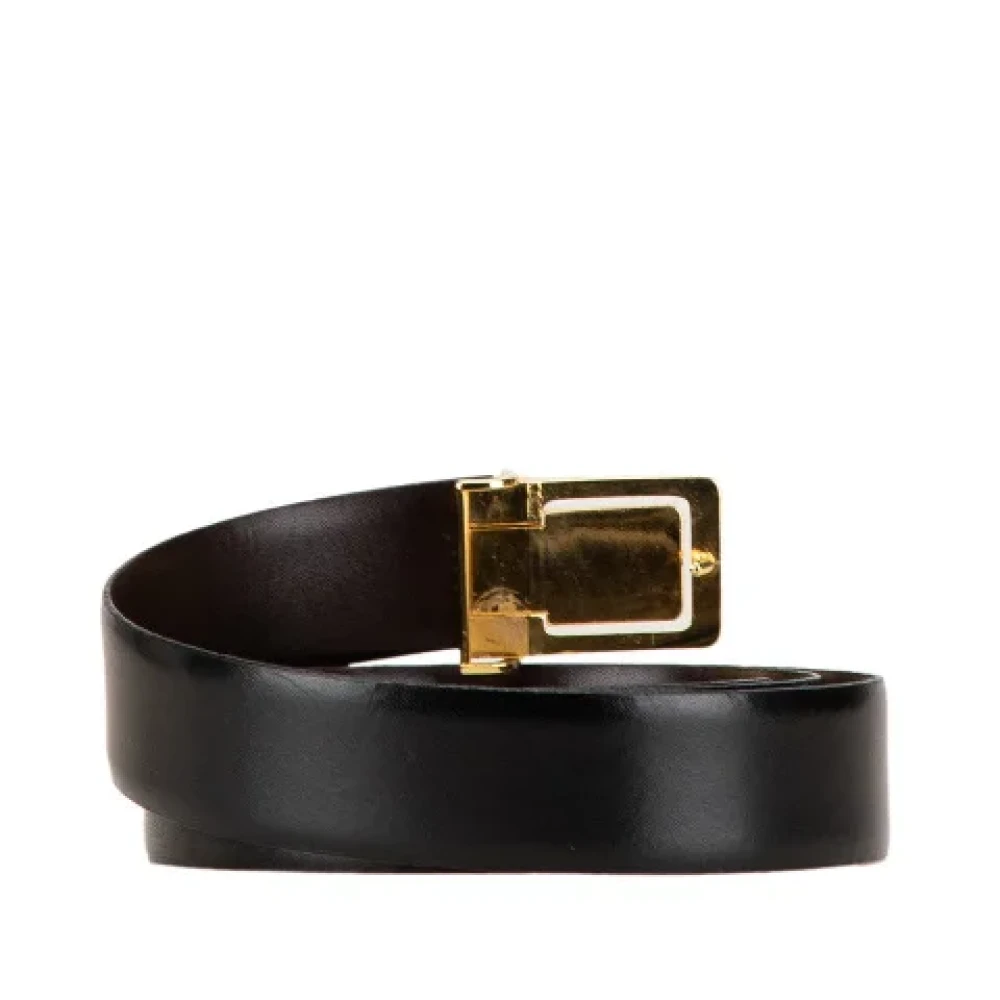 Dior Vintage Pre-owned Leather belts Black Dames