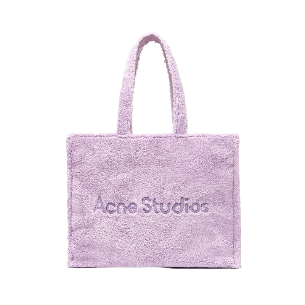 Acne Studios Italiaanse Furry Tote Tas Purple Dames