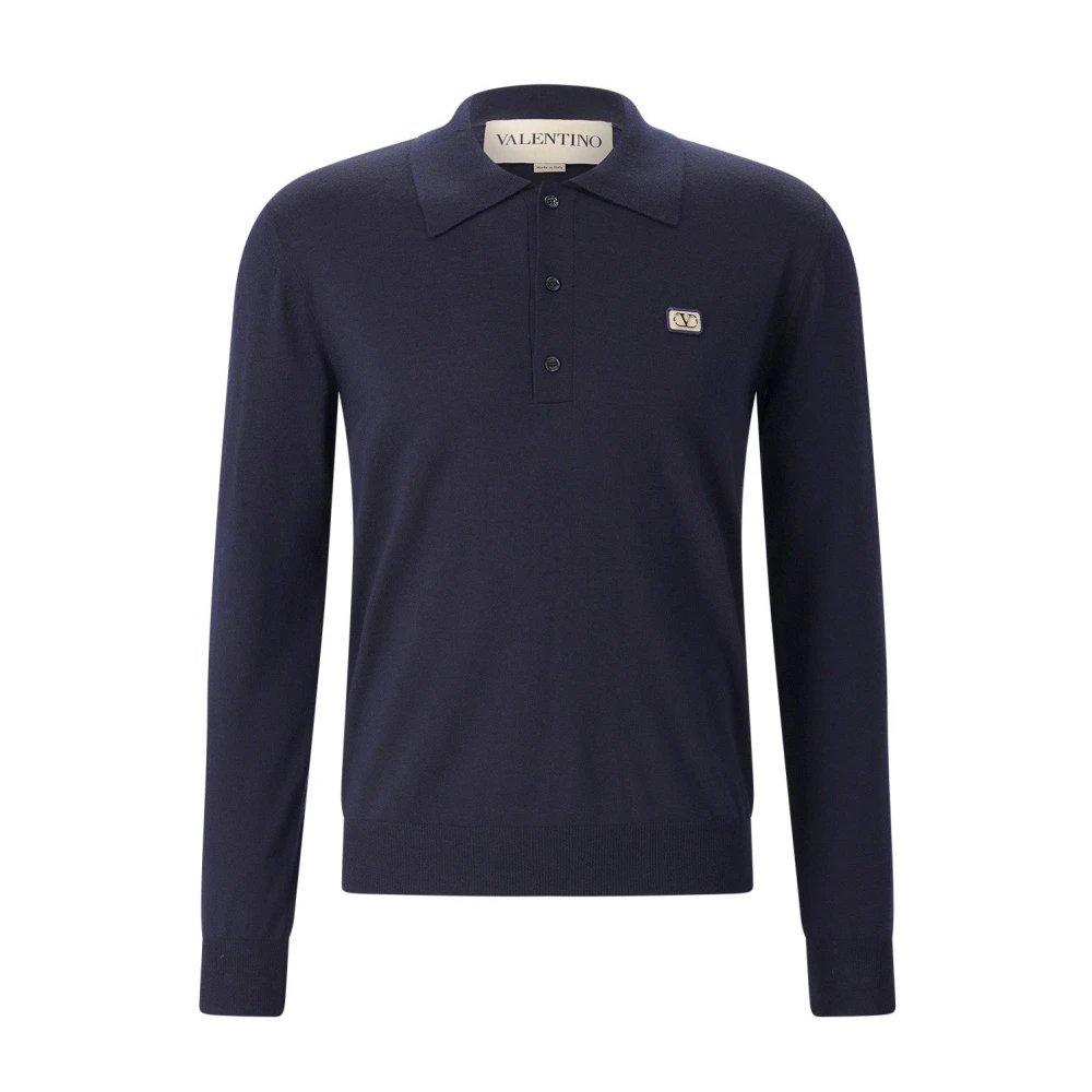 Valentino Men's Blue Polo Shirts - Polo Shirts - L - Tops