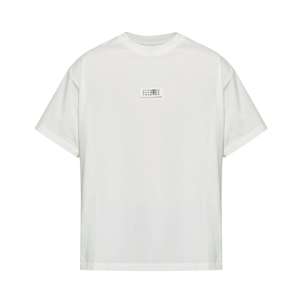 MM6 Maison Margiela Crew Neck Logo T-shirt White Heren