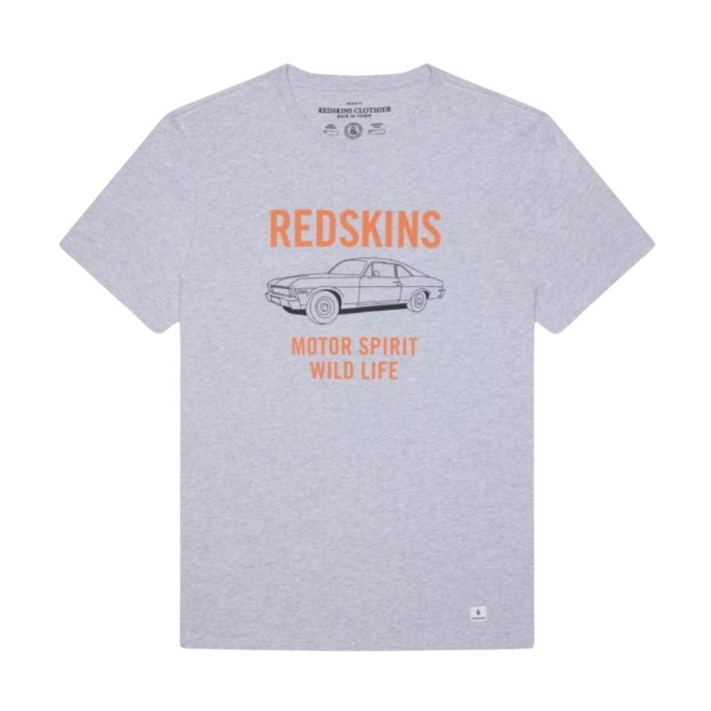 Redskins Gedrukt Logo T-shirt Grijs Gray Heren