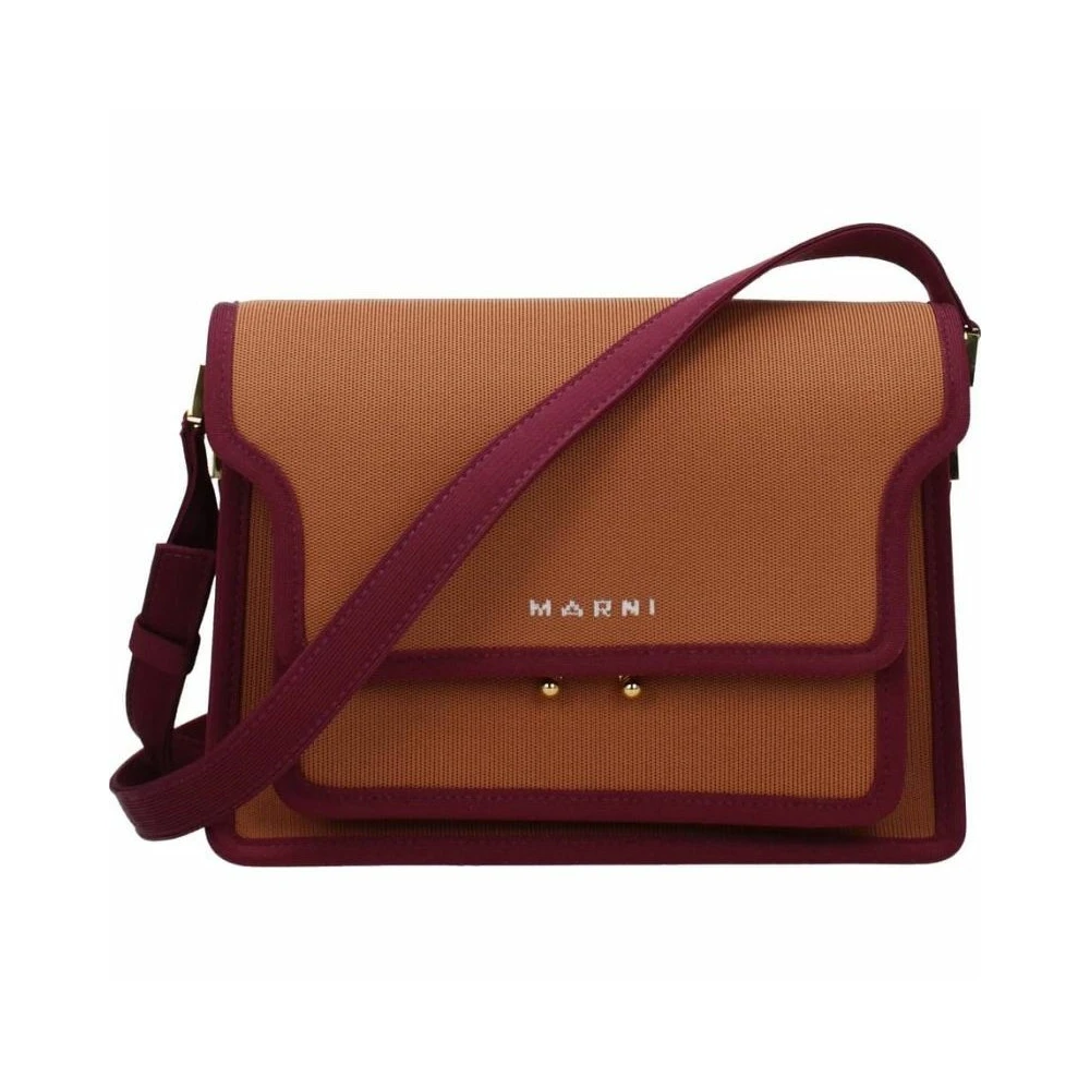 Marni Women's Brown Cross Body Bags, One Size, Stylish Marrone-Viola Shoulder Bag