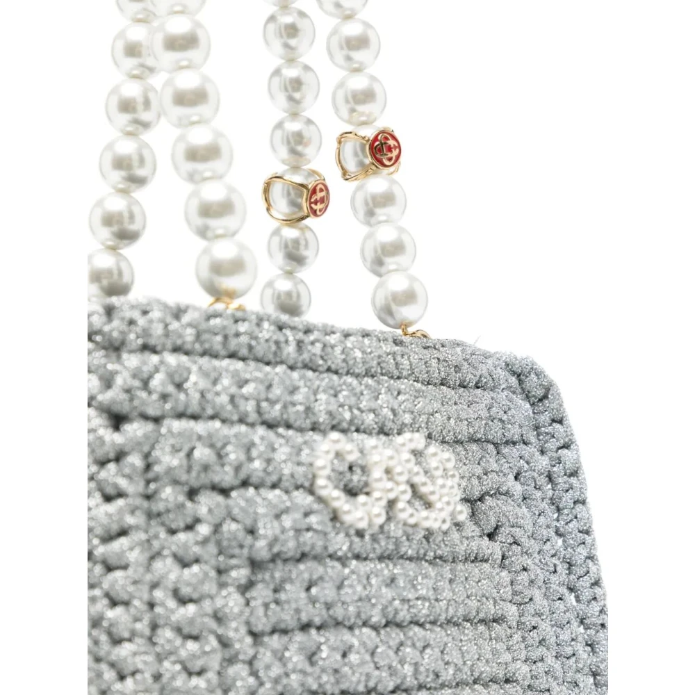 Casablanca Mini Gehaakte Winkelmand Gray Dames