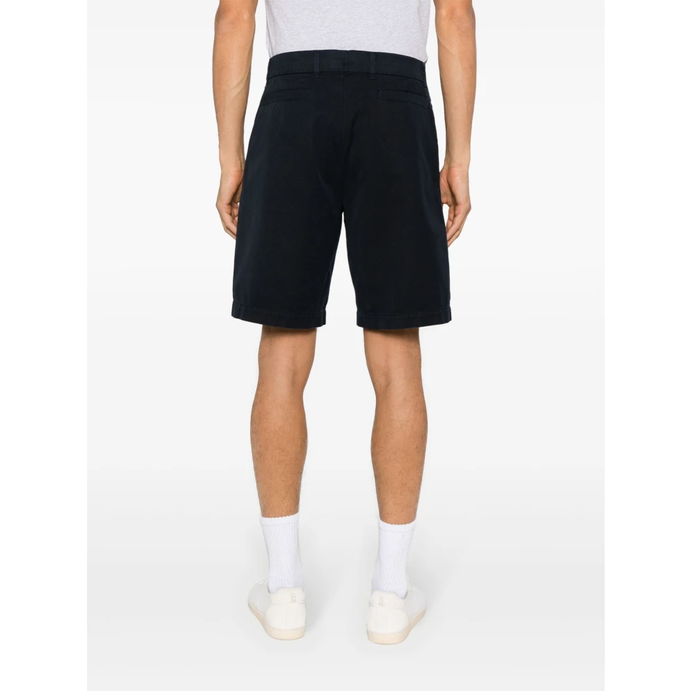 BRUNELLO CUCINELLI Twisted Cotton Gabardine Shorts Blue Heren