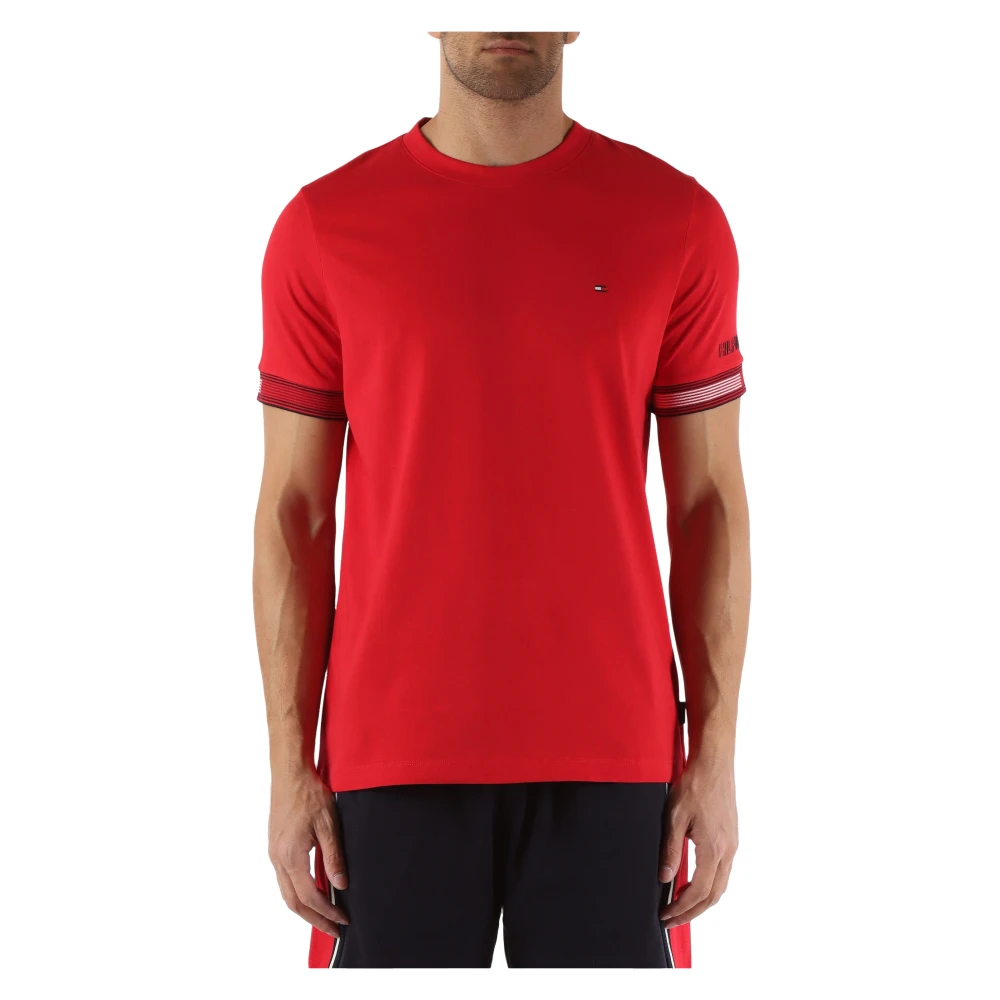Tommy Hilfiger Regular Fit Katoen Logo T-shirt Red Heren