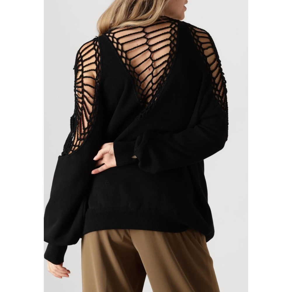 Mes Demoiselles Zwarte Shiho Sweater voor Vrouwen Black Dames