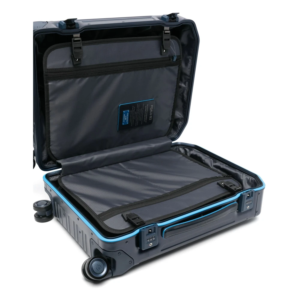 Piquadro Blauwe Cabin Trolley Bagage Blue Unisex