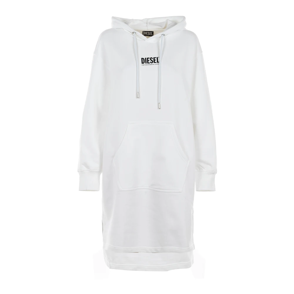 Diesel Witte Hoodie Jurk White Dames