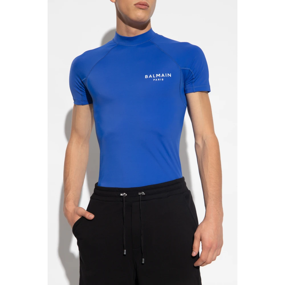 Balmain Trainings top met logo Blue Heren