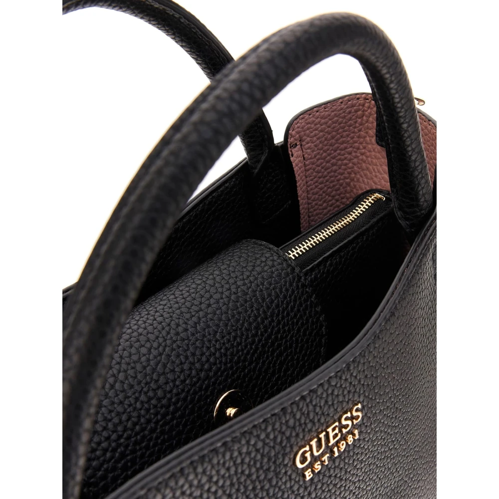 Guess Zwarte Bucket Tas Brenton Stijl Black Dames