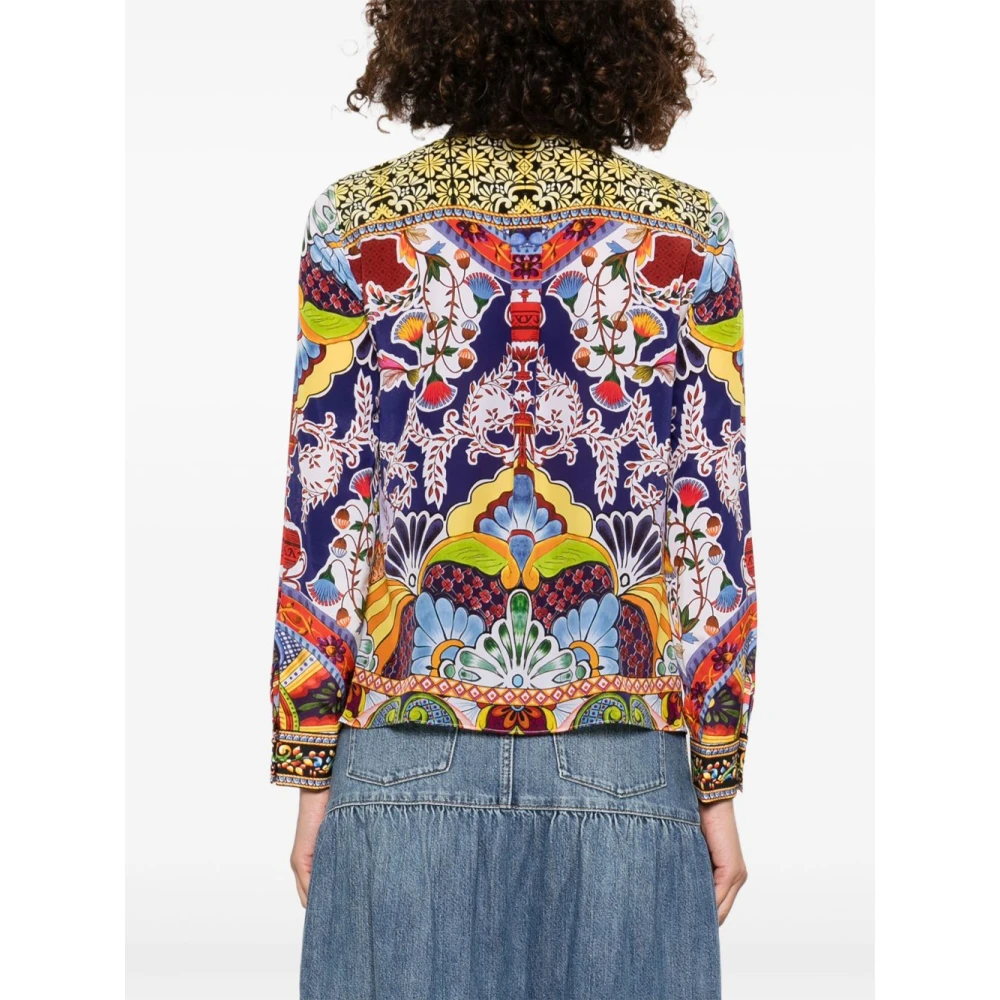 alice + olivia Bloemenprint knoopshirt Multicolor Dames