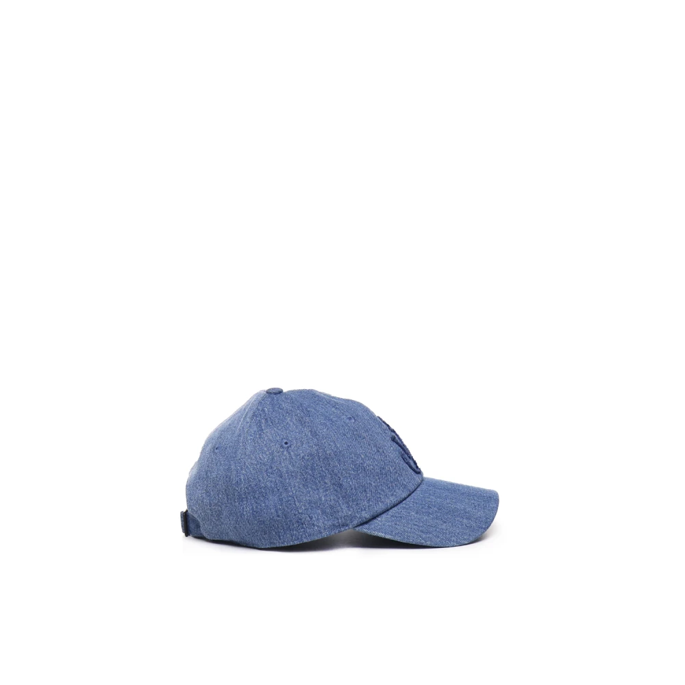 JW Anderson Blauwe Katoenen Hoeden met Logo Borduursel Blue Unisex