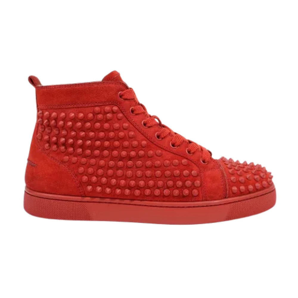 Christian Louboutin Pre-owned Leather sneakers Red Dames