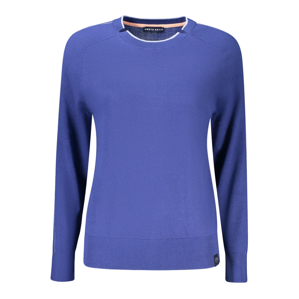North Sails Blue Round-Neck Knitwear, Female, 2XL, Viscose-Cotton Crew-Neck Jumper