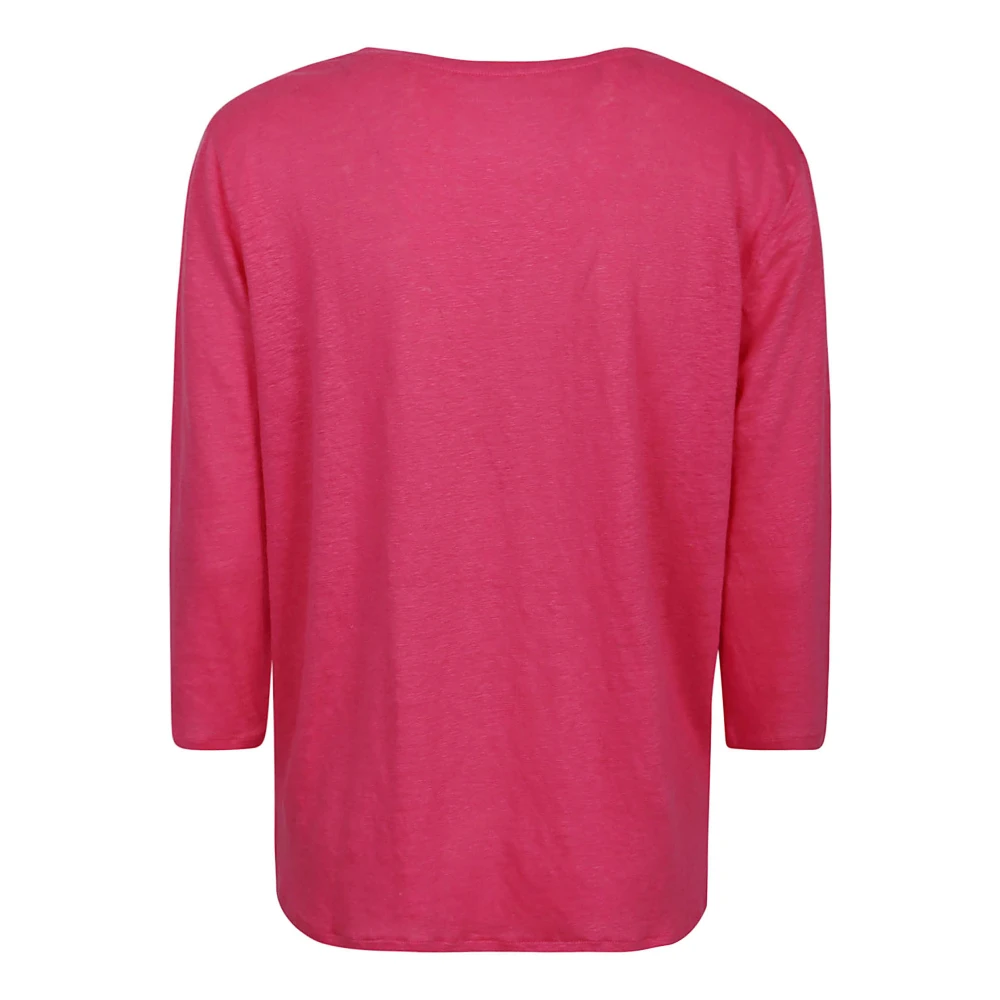 majestic filatures Linnenmix Fuchsia T-shirts en Polos Pink Dames
