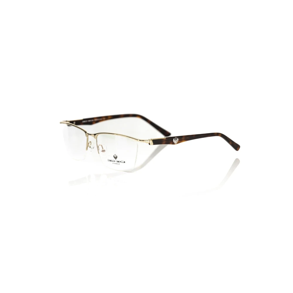 Frankie Morello Clubmaster Metalen Frame Bril Havana Yellow Heren