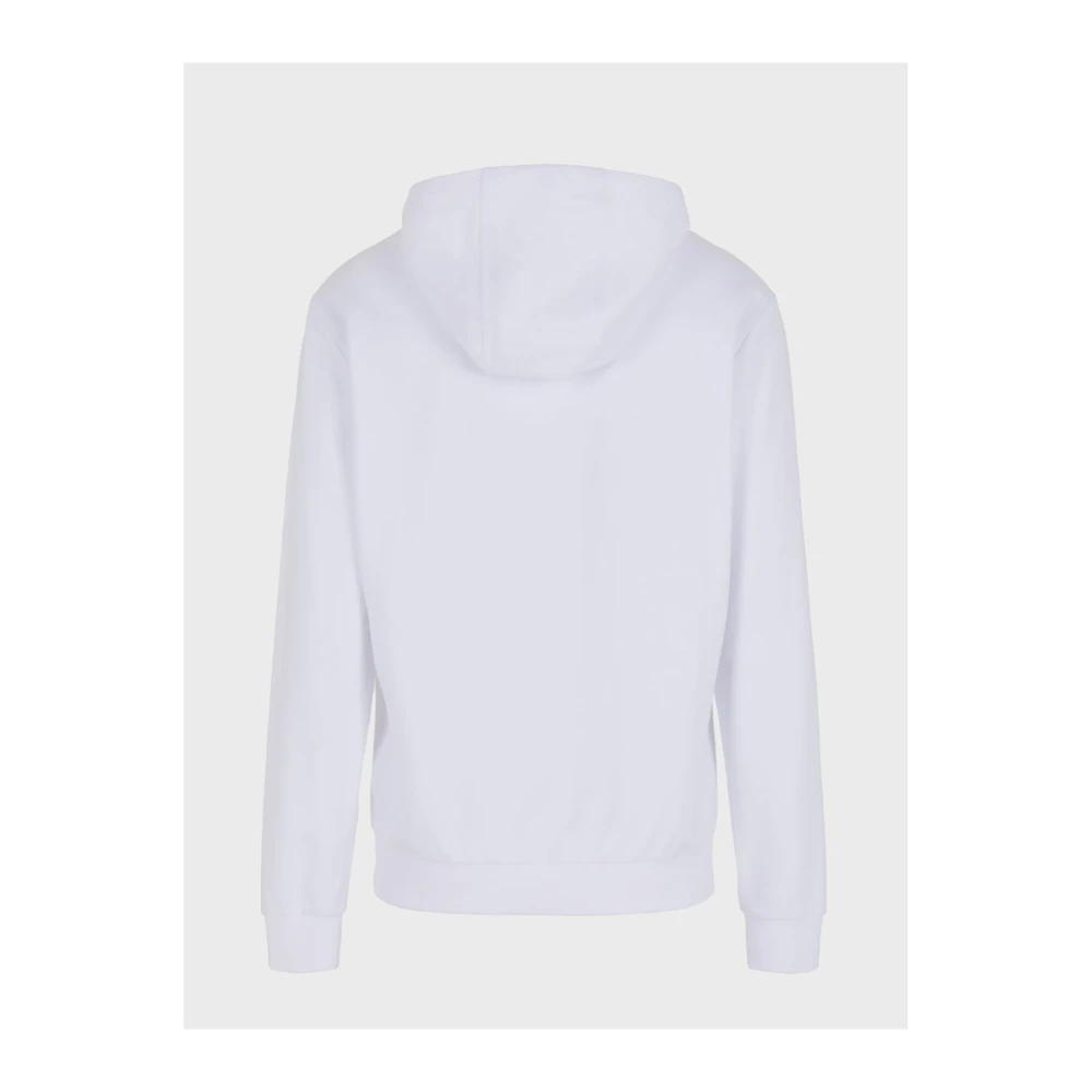 Emporio Armani EA7 Gedrukte logo hoodie White Heren