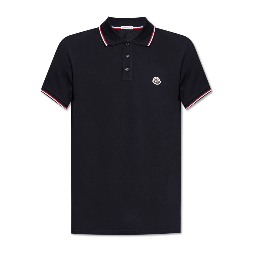 Moncler Polo met logo Blue Heren