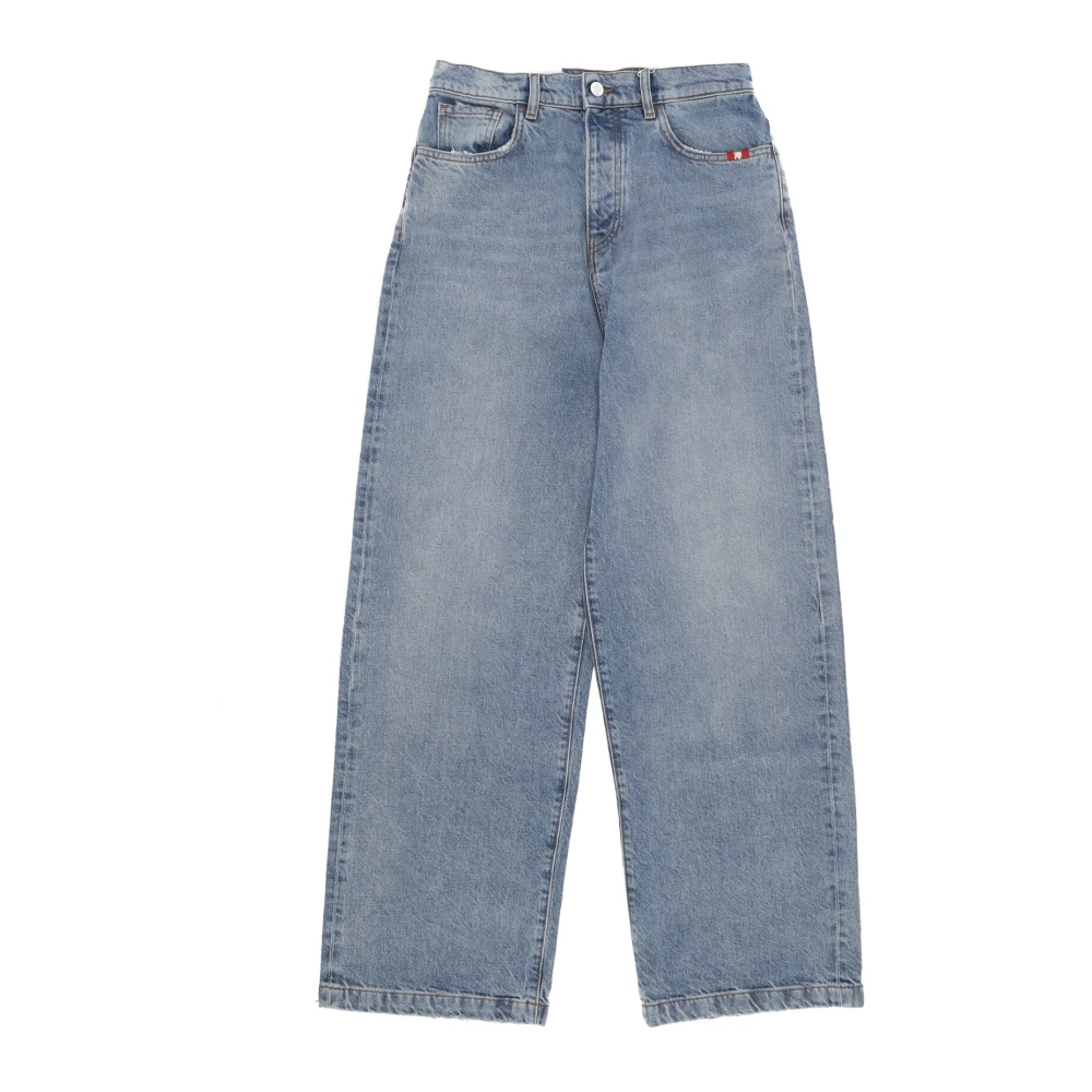 Amish Wijde Denim Sand Stone Jeans Blue Heren
