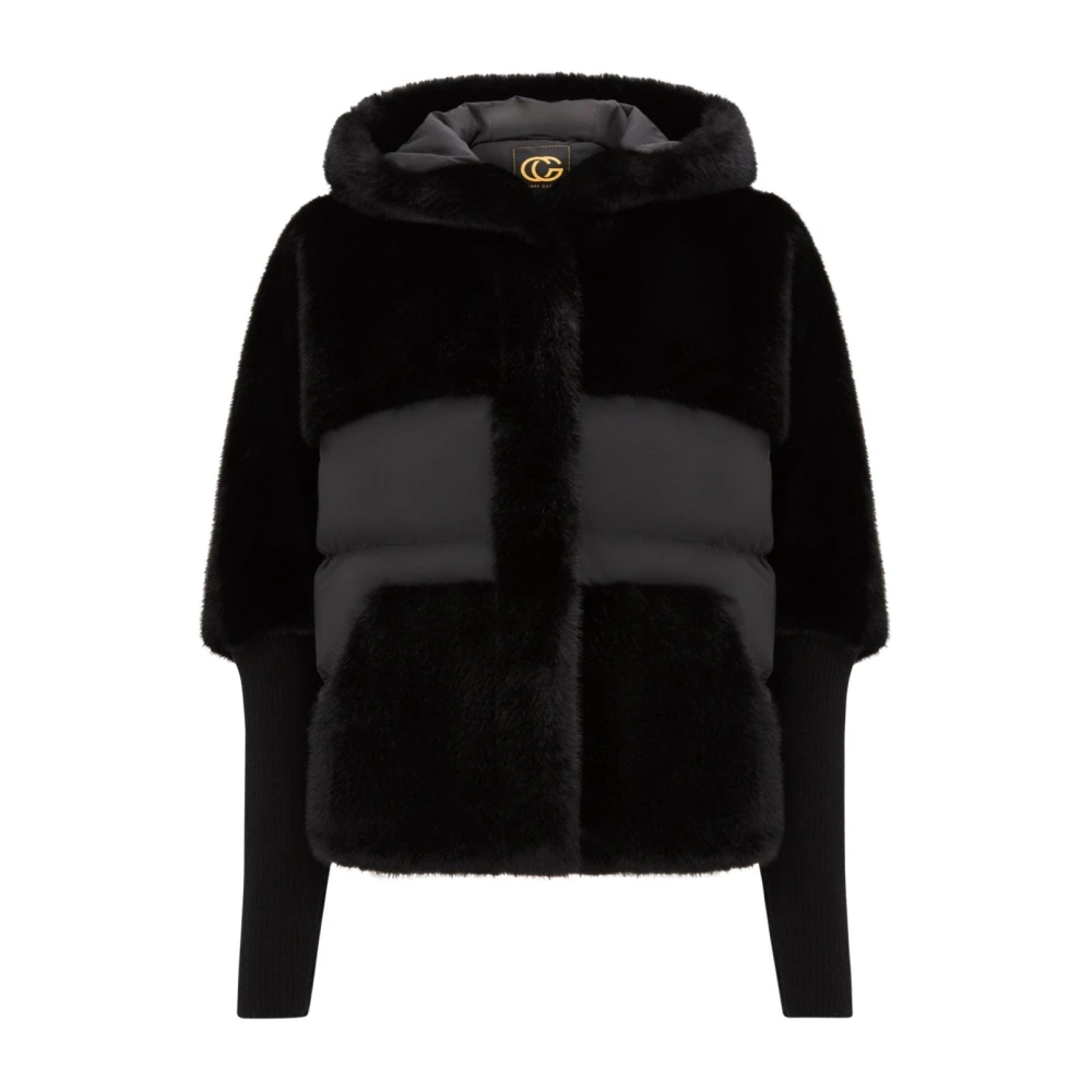 Cesare Gaspari Oversized Faux Fur Jacket - Black Black, Dam