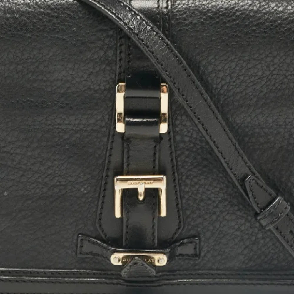 Burberry Vintage Pre-owned Leather shoulder-bags Black Dames