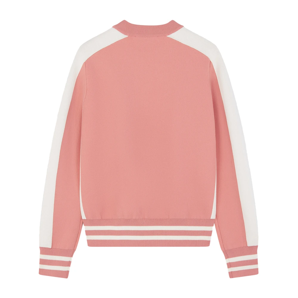 Maison Kitsuné Flash Fox Katoenmix Trui Pink Dames
