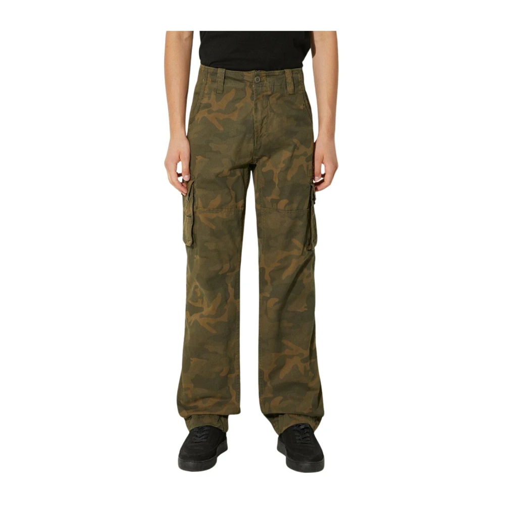 Alpha Industries Uomo Verde Pantaloni Jet Camo - Immagine 2