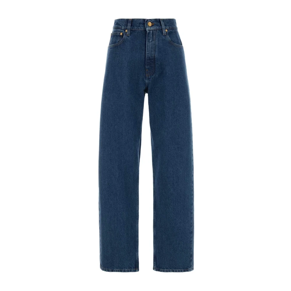 Jil Sander Women's Blue Loose Fit Jeans, Xl, Denim Trouser 03