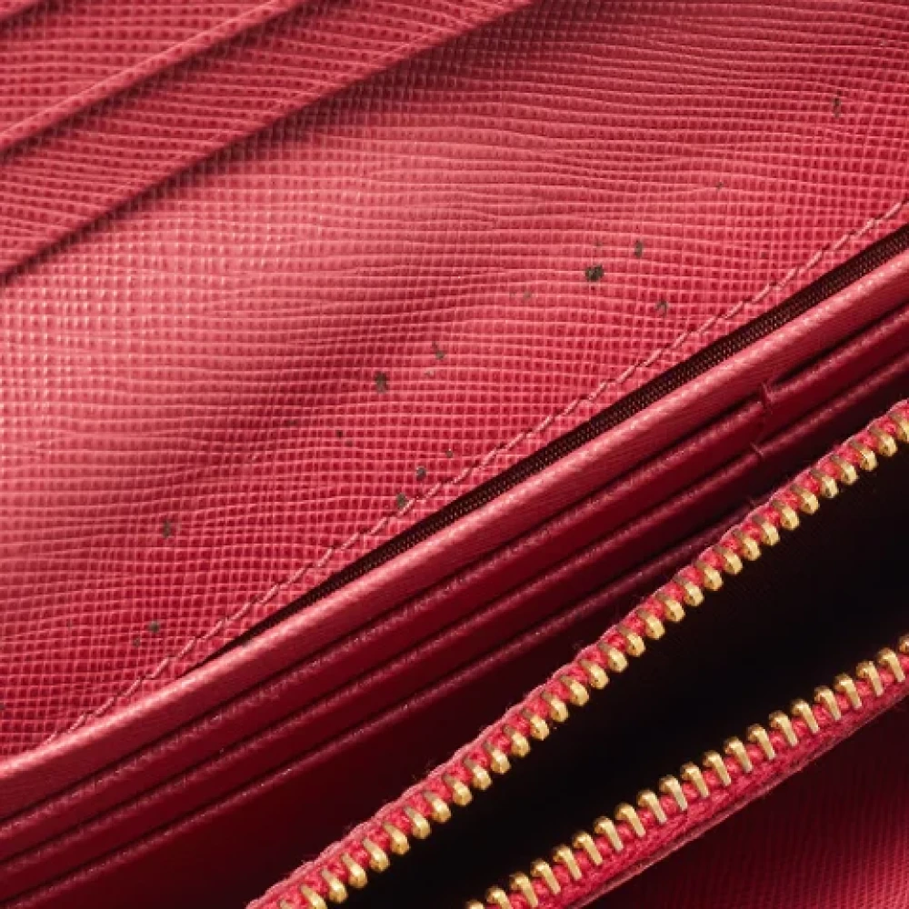 Prada Vintage Pre-owned Leather wallets Pink Dames