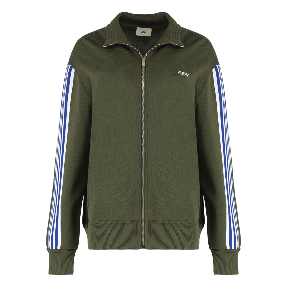 Autry Women's Green Zip-Throughs, M, Viscose Knit Jacket