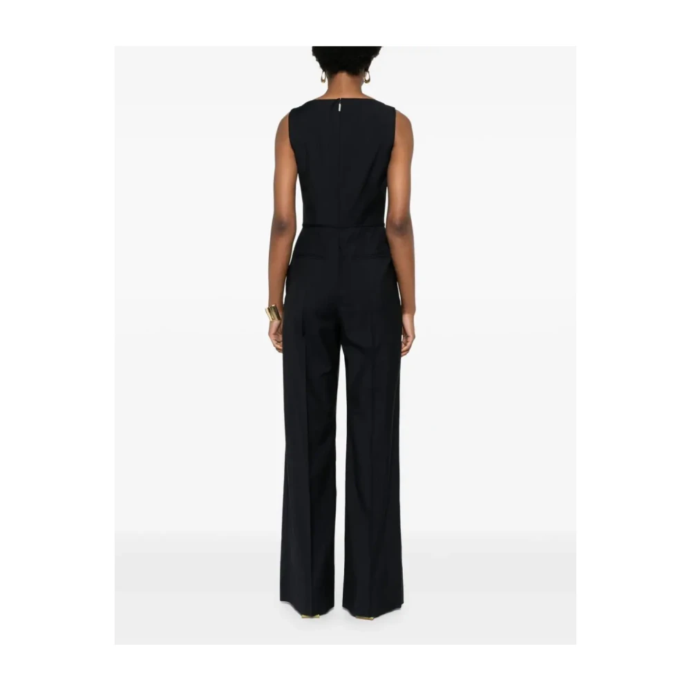 Valentino Garavani Blauwe Wol Mohair Jurk Riem Zakken Blue Dames