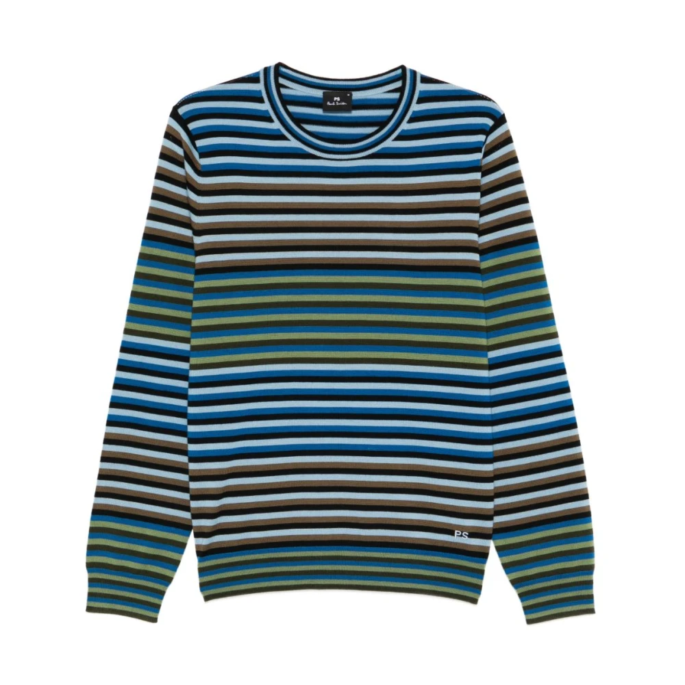 Ps By Paul Smith Men's Multicolor Crew Neck Knit - Round-Neck Knitwear - M - Knitwear